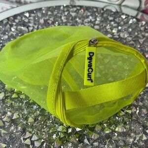 Deva curl bag mini Lime Green Mesh Tote Bag beach travel pouch zip up round
